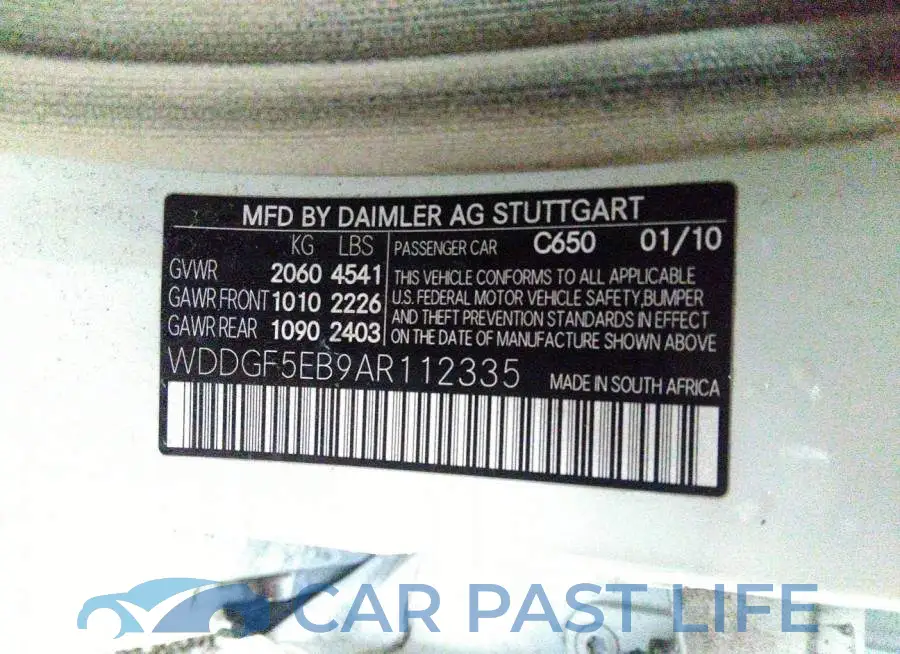 WDDGF5EB9AR112335# 9