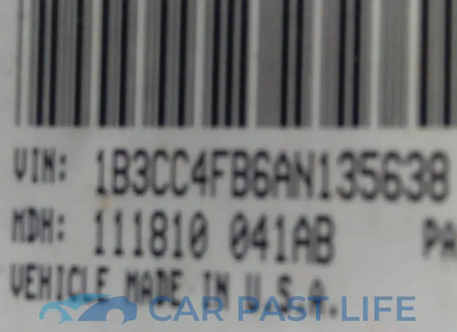 1B3CC4FB6AN135638# 9