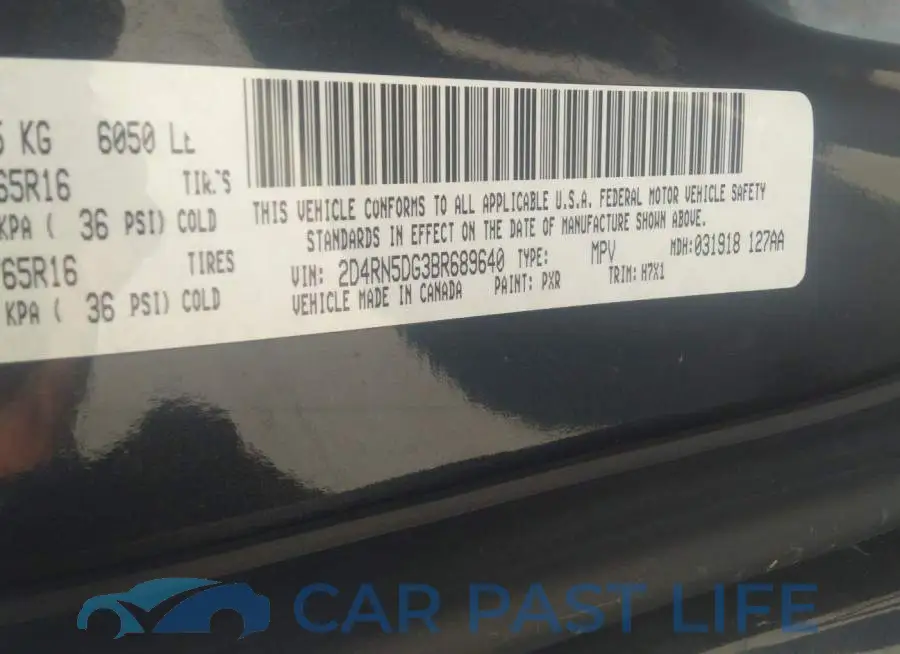 2D4RN5DG3BR689640# 9