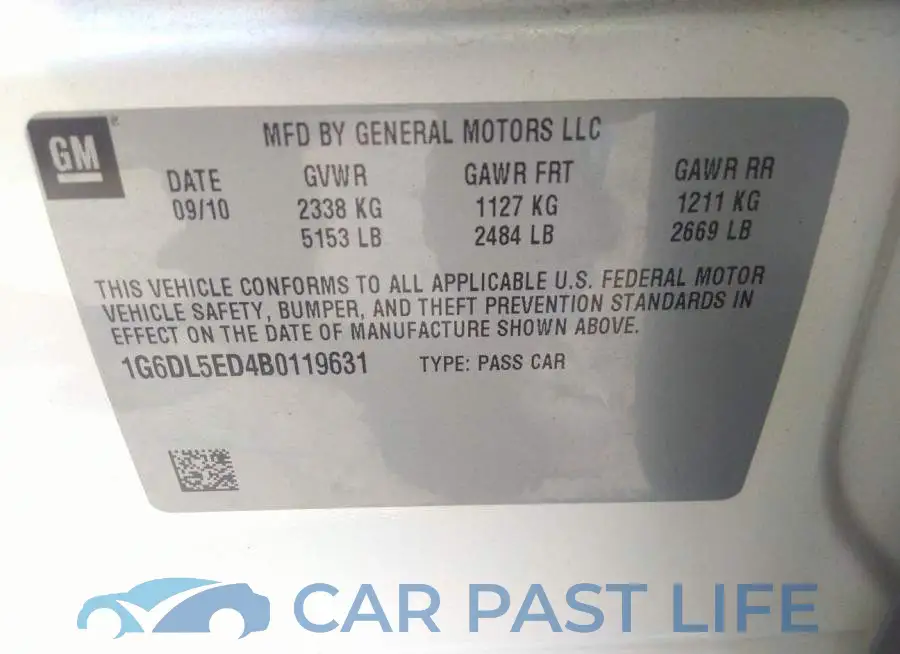1G6DL5ED4B0119631# 9