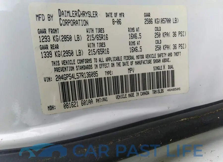 2A4GP54L57R136095# 9