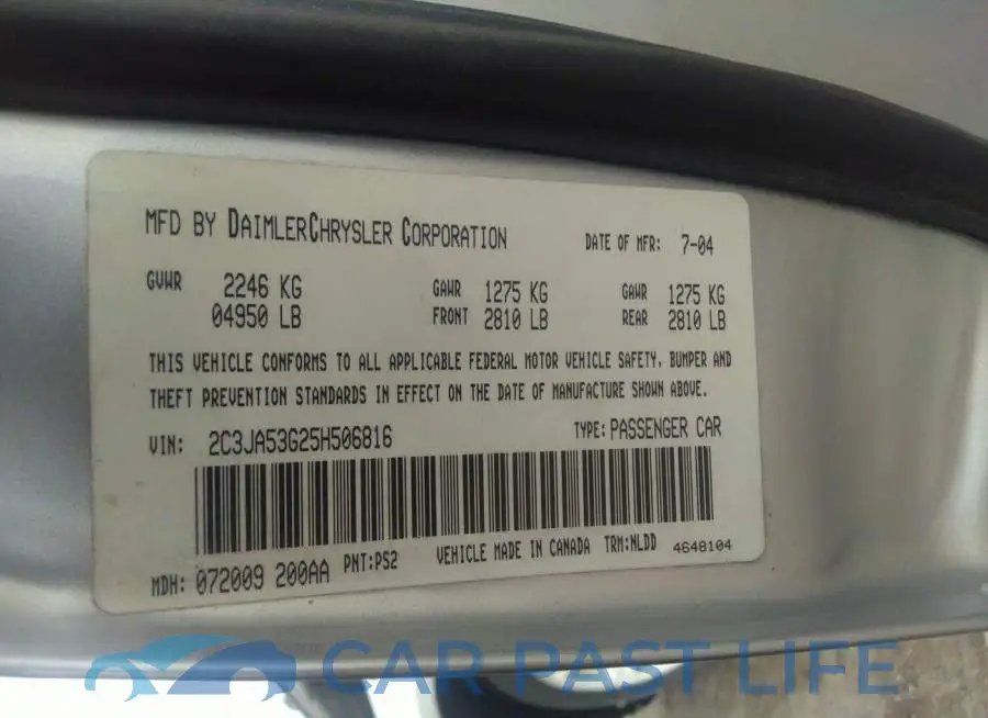 2C3JA53G25H506816# 9