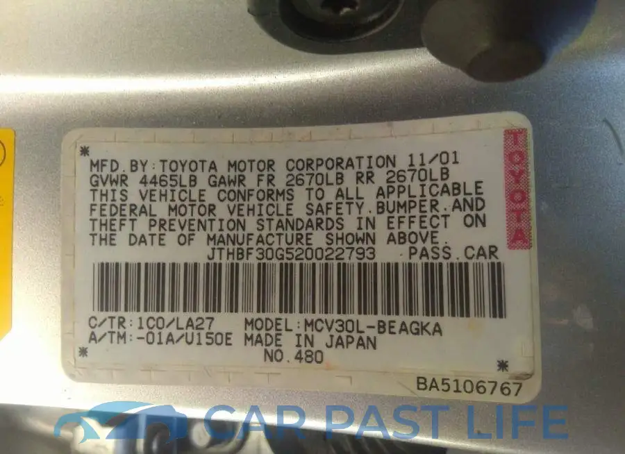 JTHBF30G520022793# 9