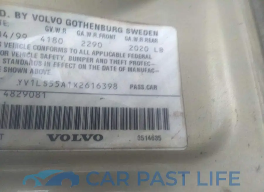YV1LS55A1X2616398# 9
