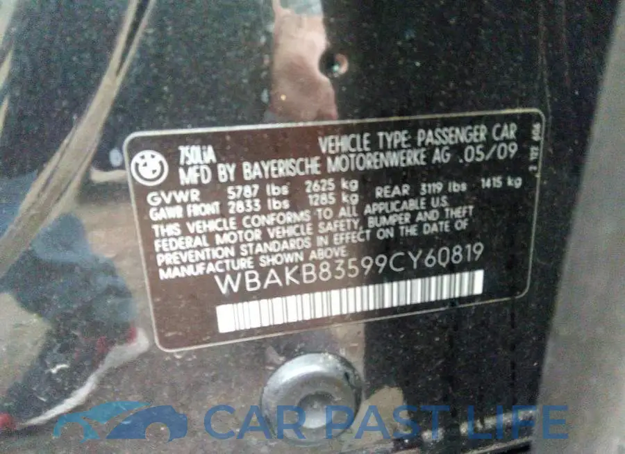 WBAKB83599CY60819# 9
