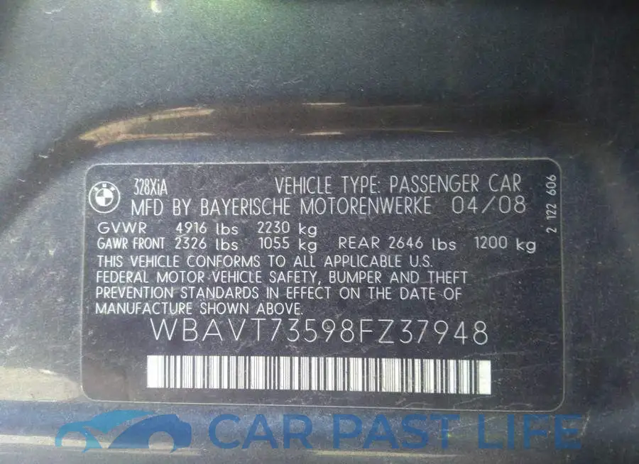 WBAVT73598FZ37948# 9