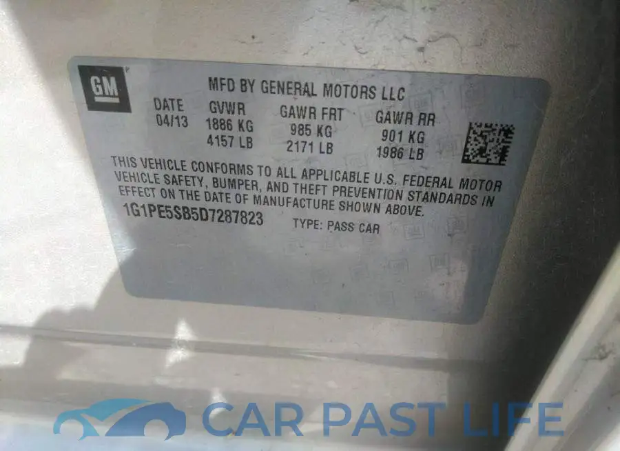 1G1PE5SB5D7287823# 9