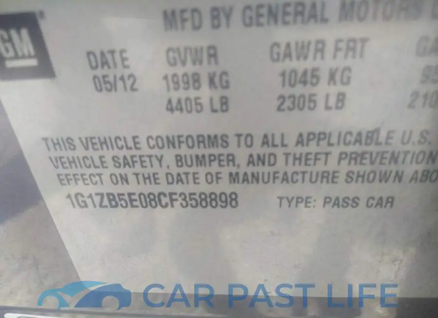 1G1ZB5E08CF358898# 9