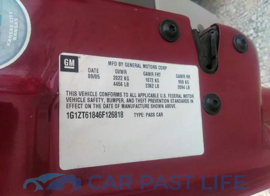 1G1ZT61846F126818# 9