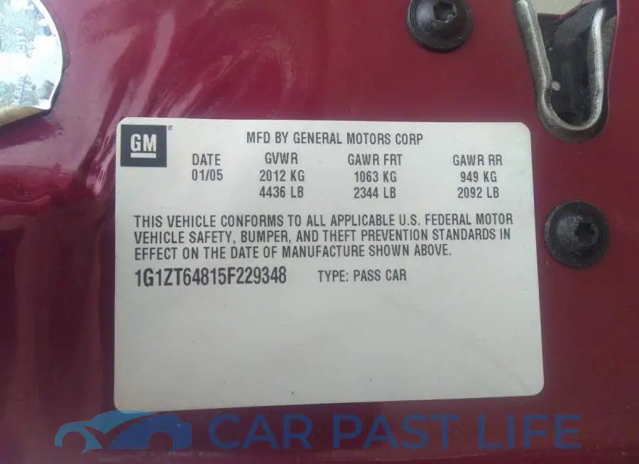 1G1ZT64815F229348# 9
