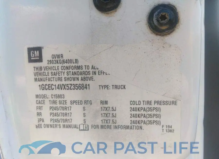 1GCEC14VX5Z356841# 9