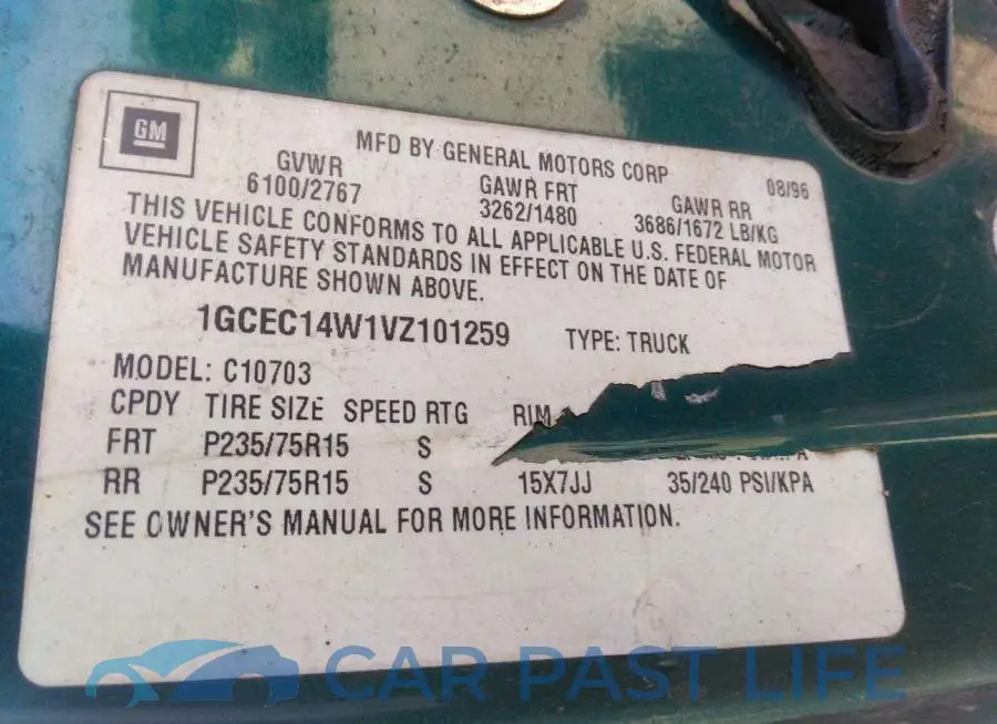 1GCEC14W1VZ101259# 9
