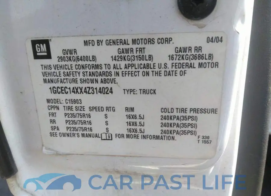 1GCEC14XX4Z314024# 9