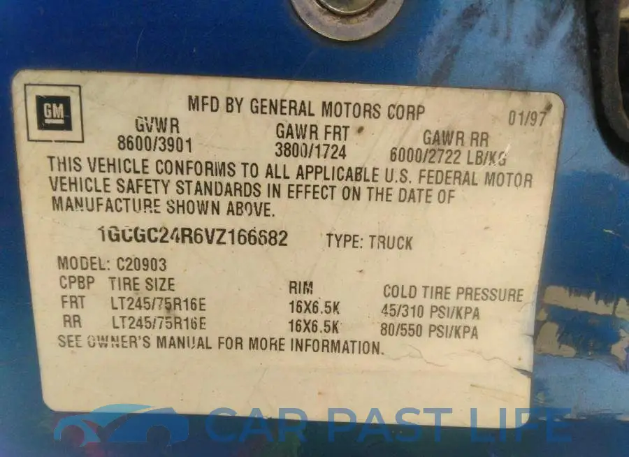 1GCGC24R6VZ166682# 9