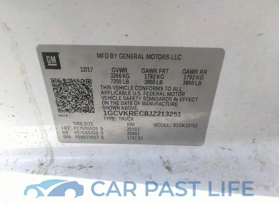 1GCVKREC8JZ213251# 9