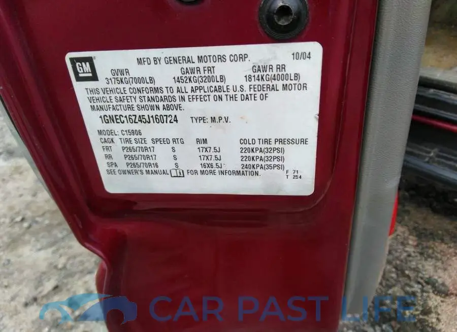 1GNEC16Z45J160724# 9