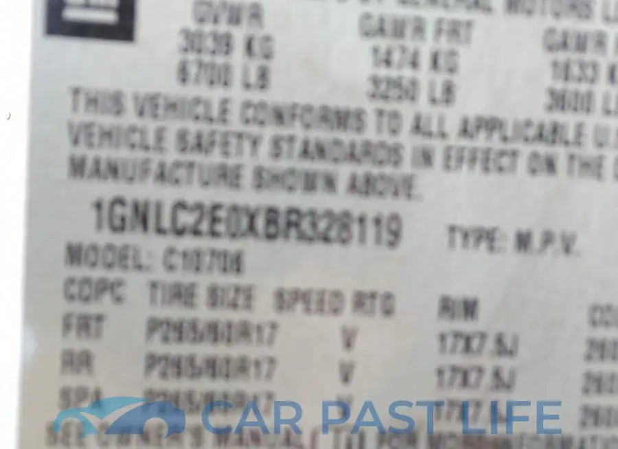1GNLC2E0XBR328119# 9