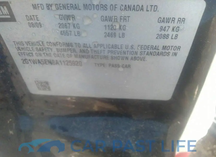 2G1WA5EN8A1125920# 9