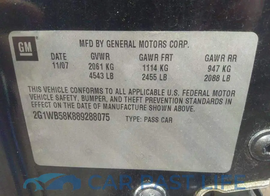 2G1WB58K889288075# 9