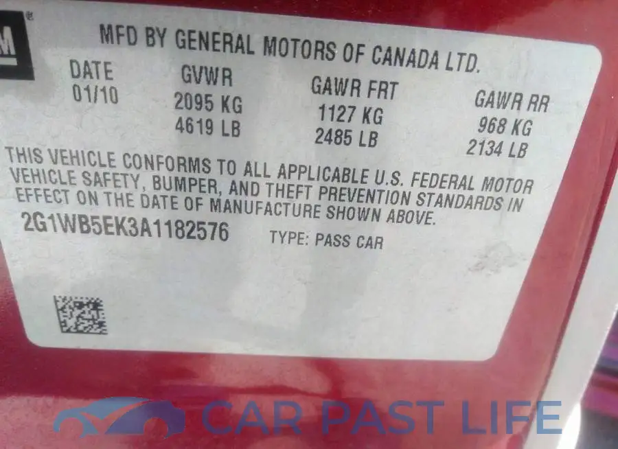 2G1WB5EK3A1182576# 9
