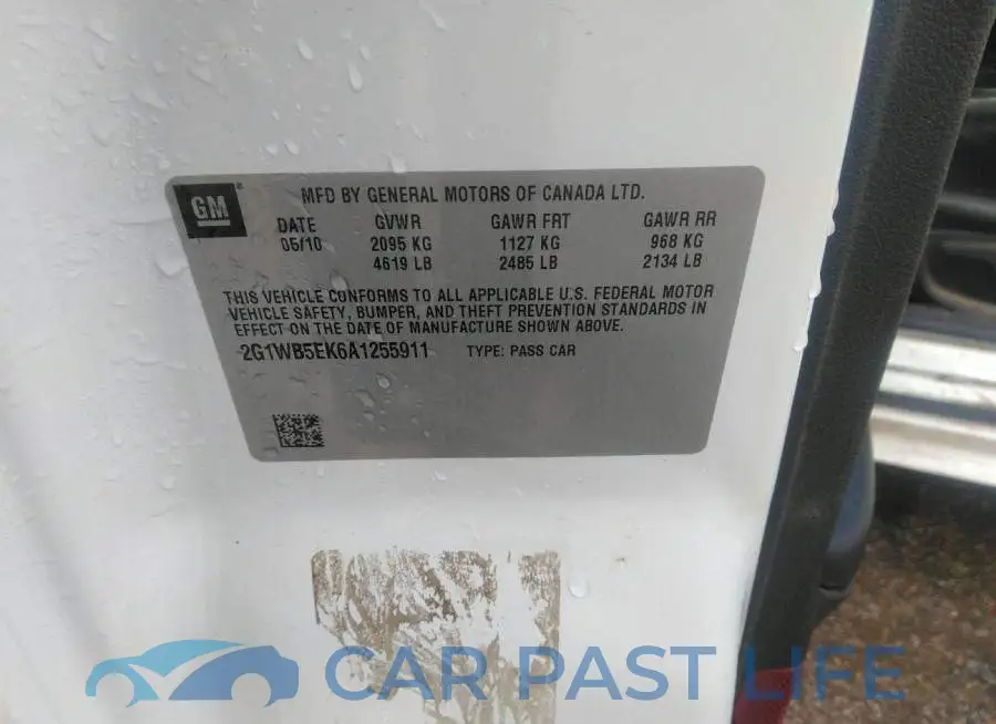 2G1WB5EK6A1255911# 9