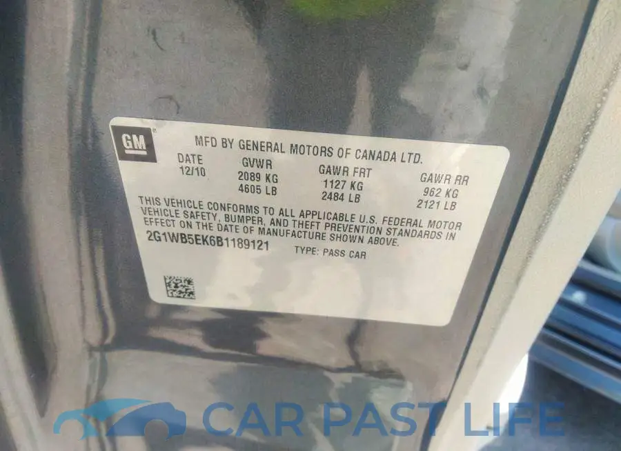 2G1WB5EK6B1189121# 9