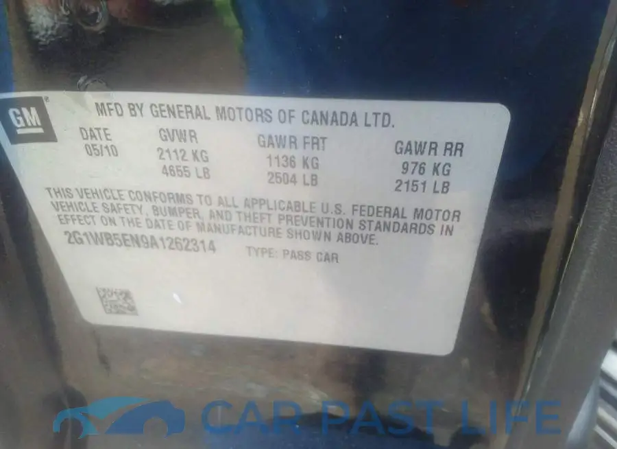 2G1WB5EN9A1262314# 9
