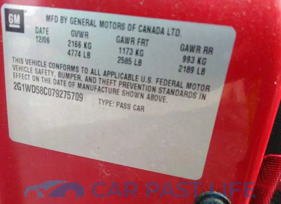 2G1WD58C079275709# 9