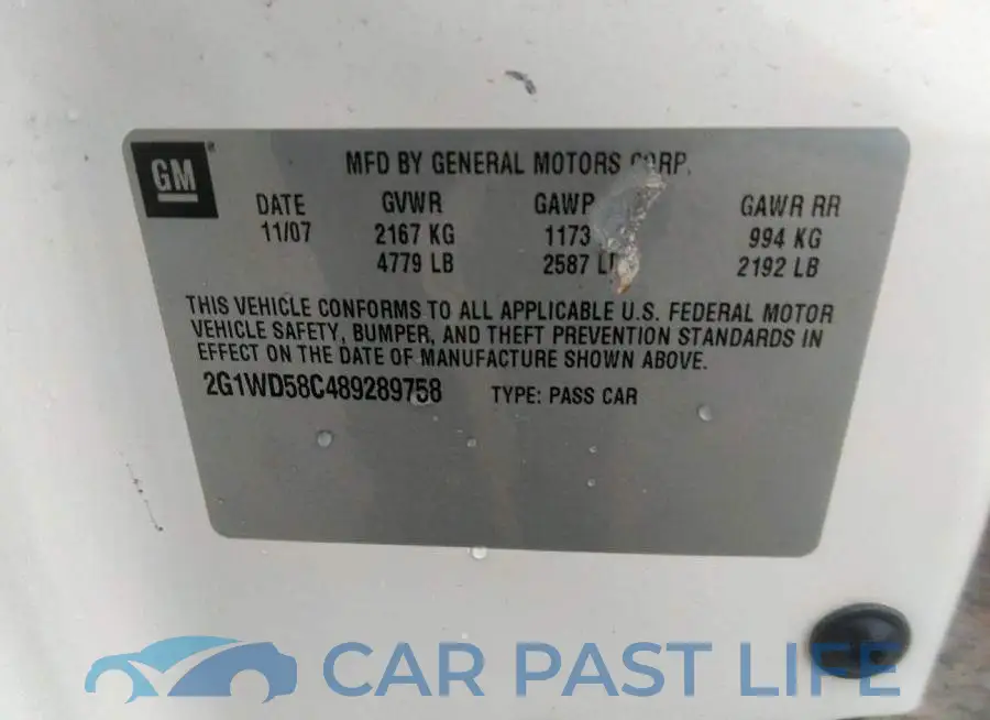 2G1WD58C489289758# 9