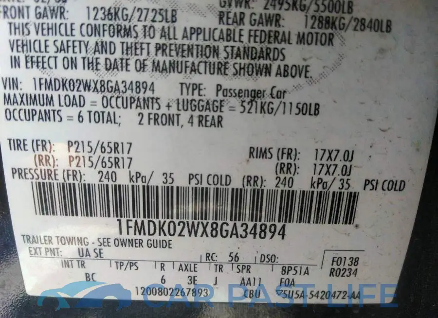 1FMDK02WX8GA34894# 9