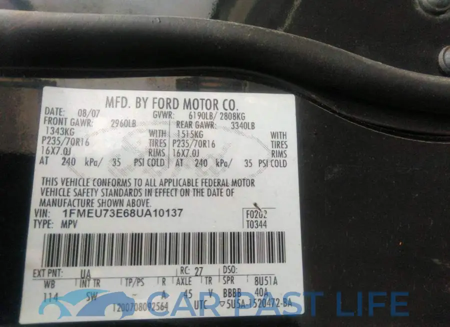 1FMEU73E68UA10137# 9