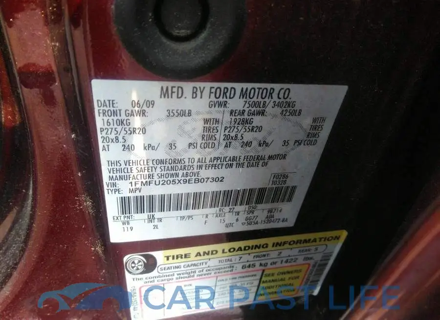 1FMFU205X9EB07302# 9