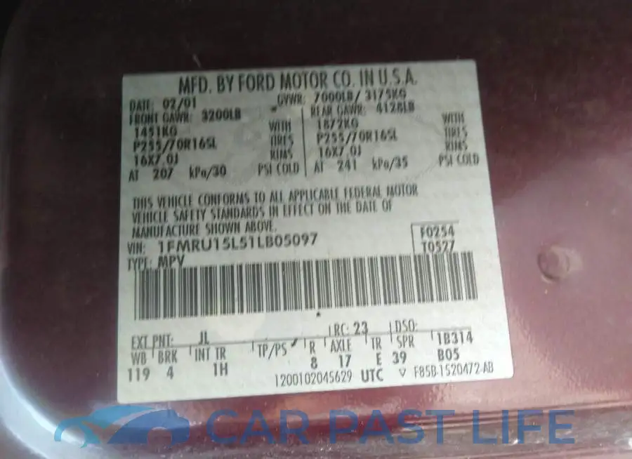 1FMRU15L51LB05097# 9
