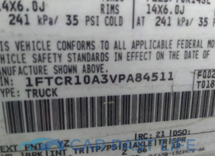 1FTCR10A3VPA84511# 9