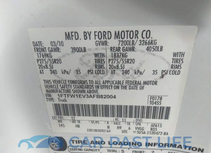 1FTFW1EV3AFB82004# 9