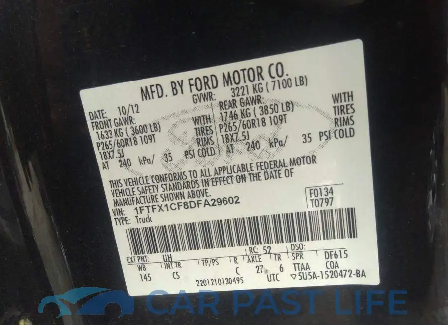 1FTFX1CF8DFA29602# 9
