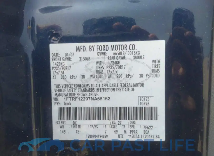 1FTRF12297NA65162# 9