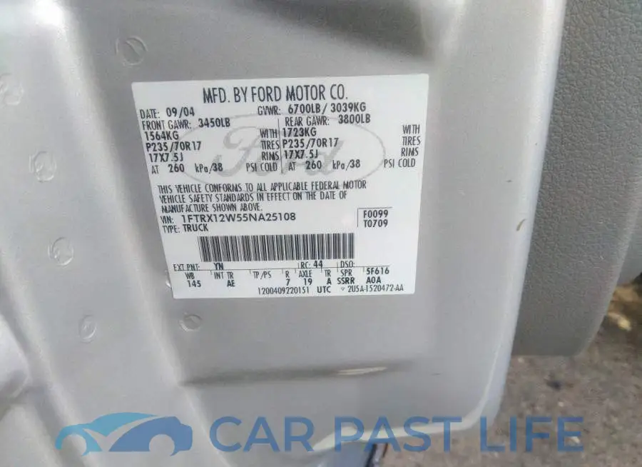 1FTRX12W55NA25108# 9