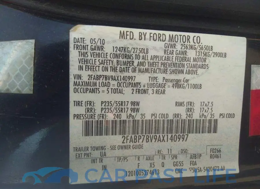 2FABP7BV9AX140997# 9