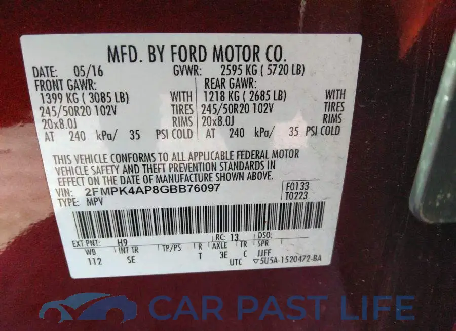 2FMPK4AP8GBB76097# 9