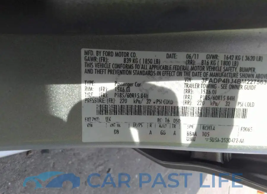 3FADP4BJ4BM227563# 9