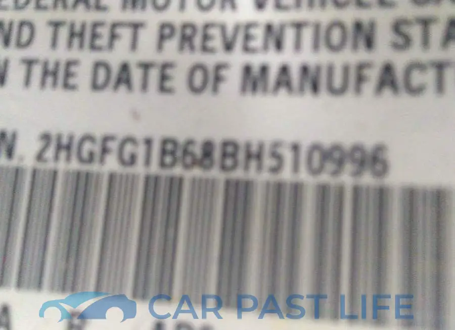 2HGFG1B68BH510996# 9