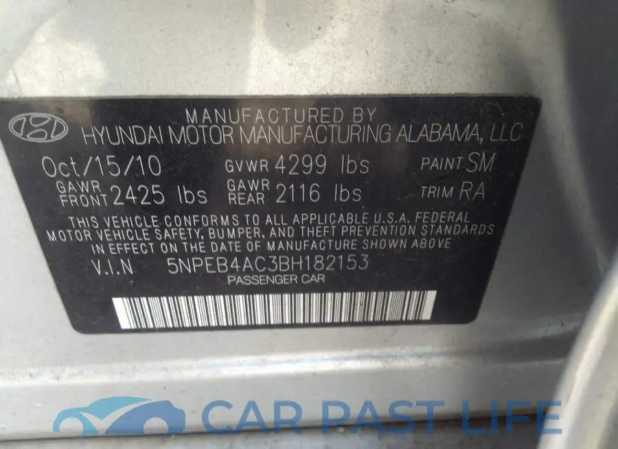 5NPEB4AC3BH182153# 9