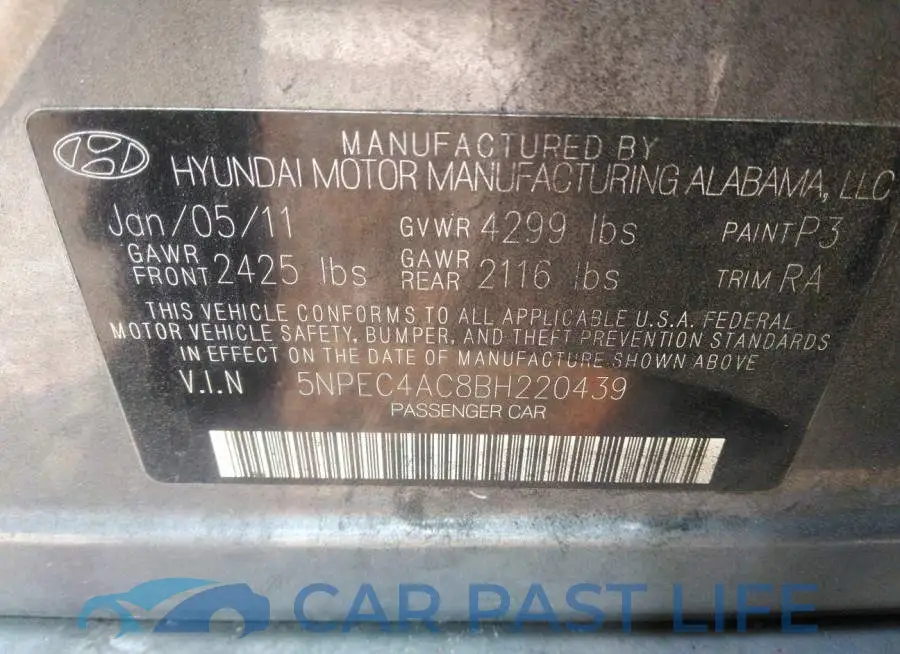 5NPEC4AC8BH220439# 9