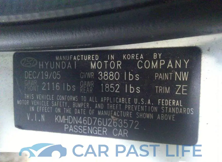 KMHDN46D76U263572# 9