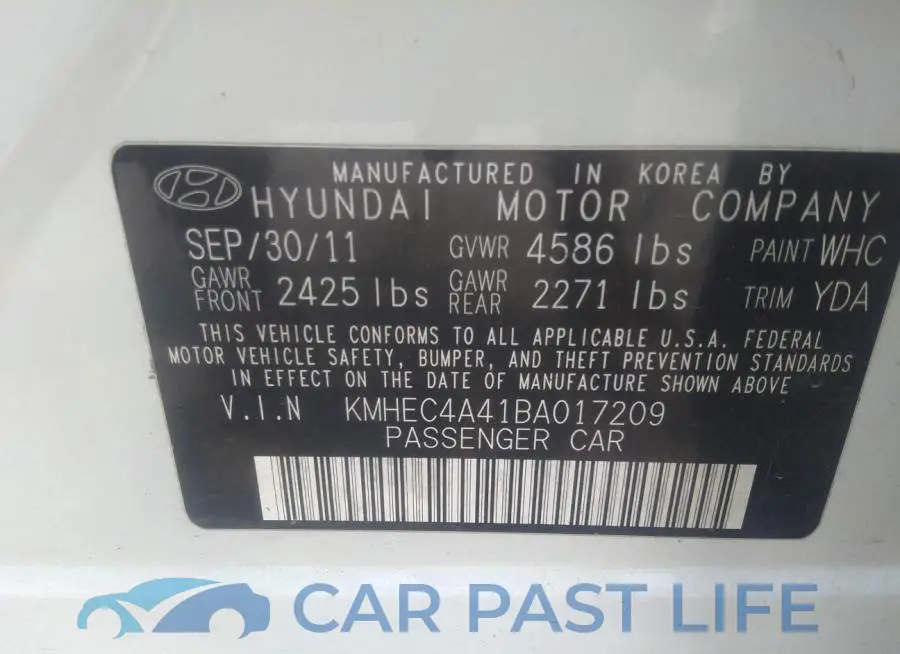 KMHEC4A41BA017209# 9