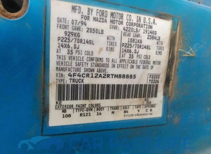4F4CR12A2RTM88885# 9