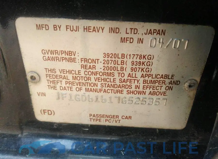 JF1GD61617G525357# 9