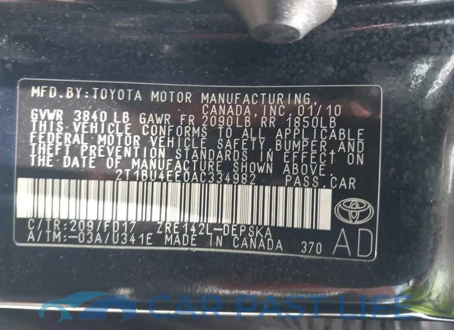 2T1BU4EE0AC334982# 9