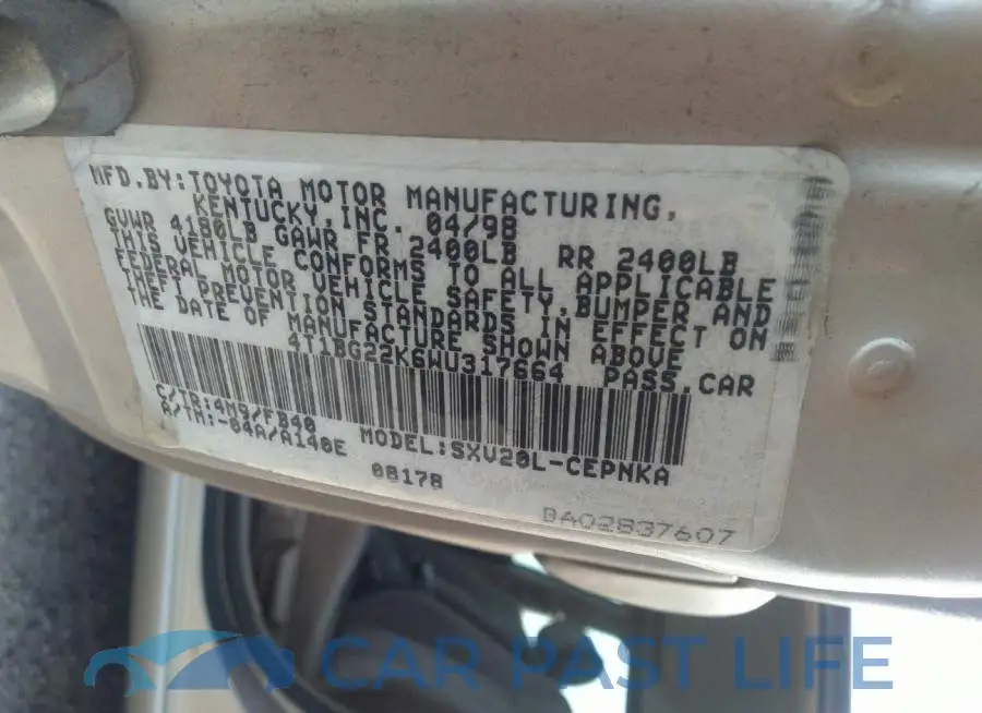 4T1BG22K6WU317664# 9